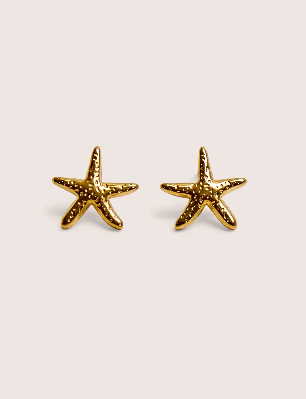 Mini Star Fish Stud Earrings made by Public Desire