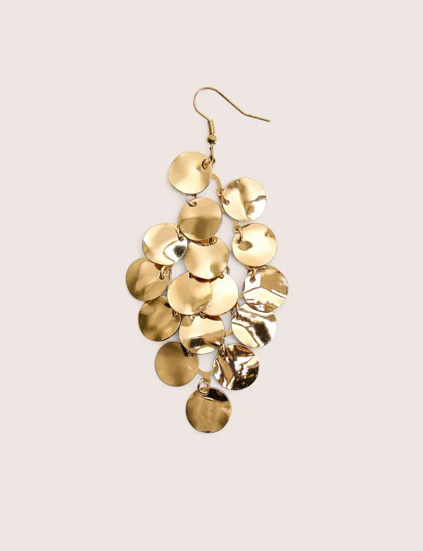 Gold Plated Chandelier Droplet Earrings made by Public Desire