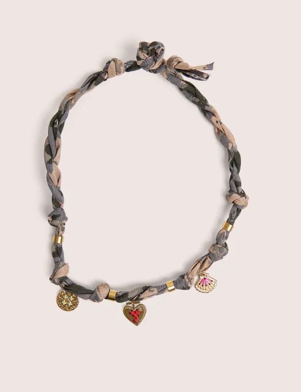 Rope Detail Necklace With Gold Charms made by Public Desire
