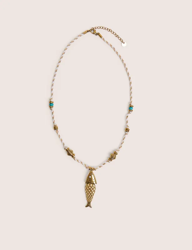 Rope Detail Necklace With Sea Life Charms made by Public Desire
