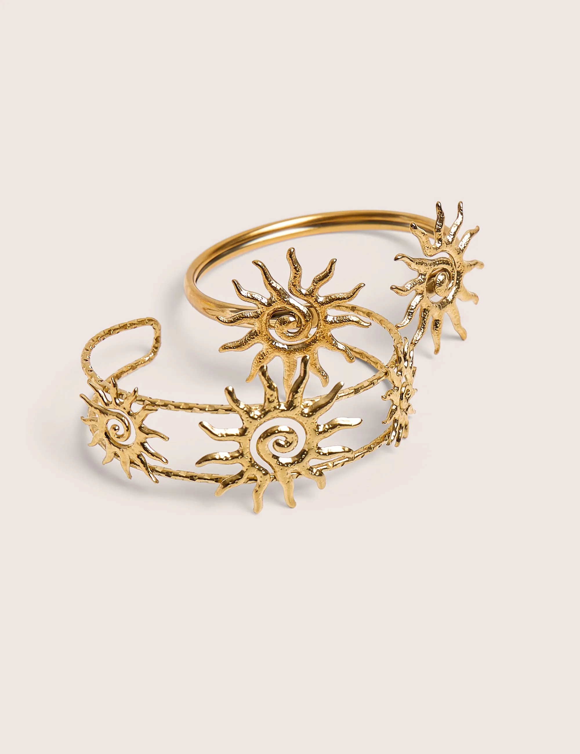 Pack of Two Sun Adjustable Bangles in Gold sold by Public Desire product image thumbnail 2