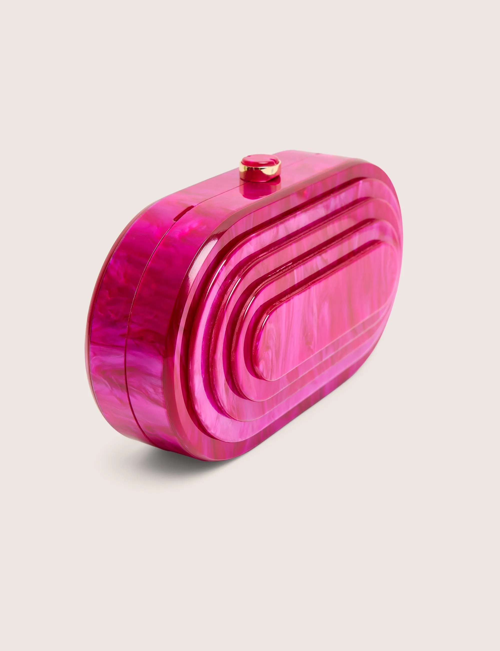 The Cleo Marble Resin Oval Clutch Bag in Pink sold by Public Desire product image thumbnail 2