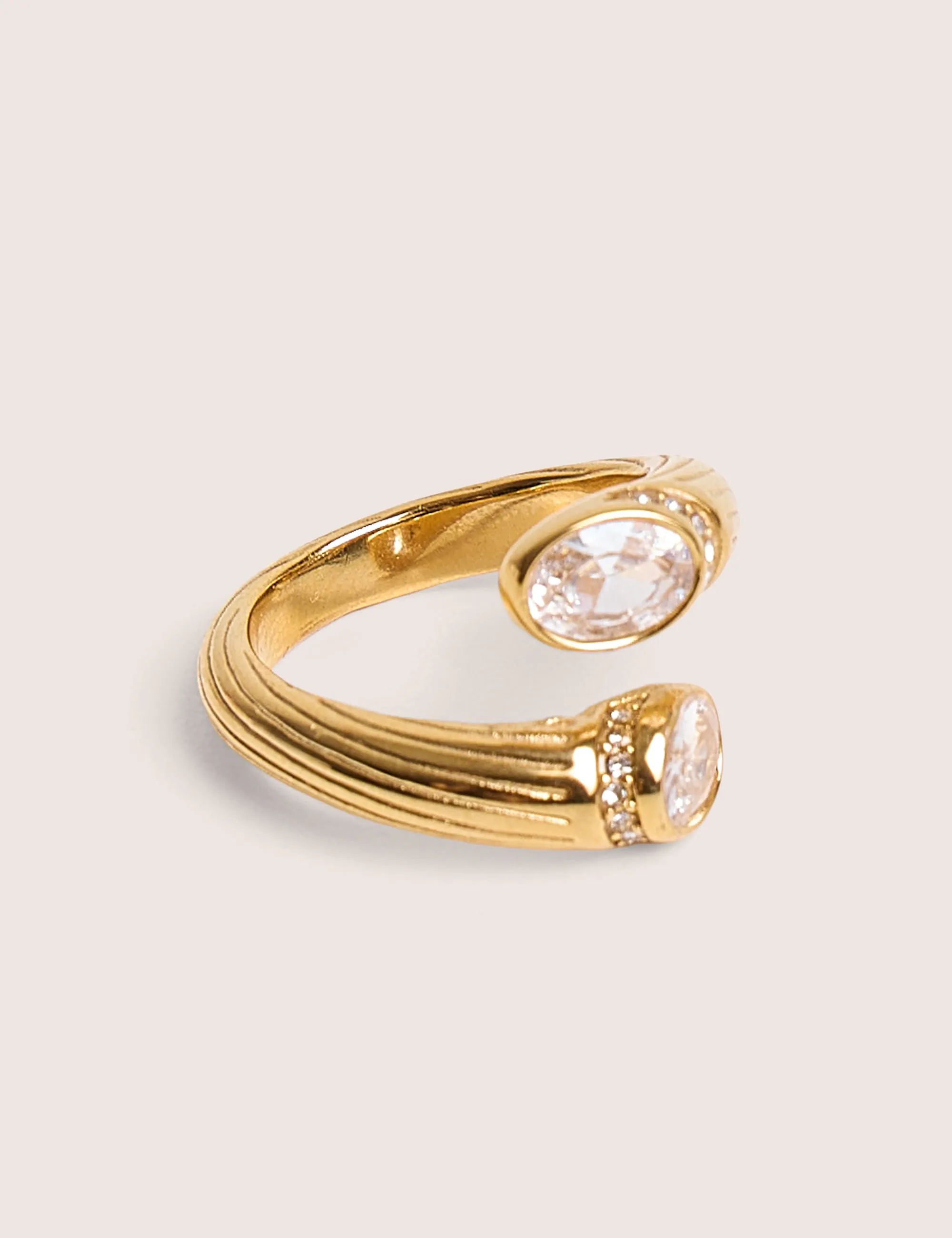 Open Wrap Around Ring With Diamante Detail in Gold sold by Public Desire product image thumbnail 3