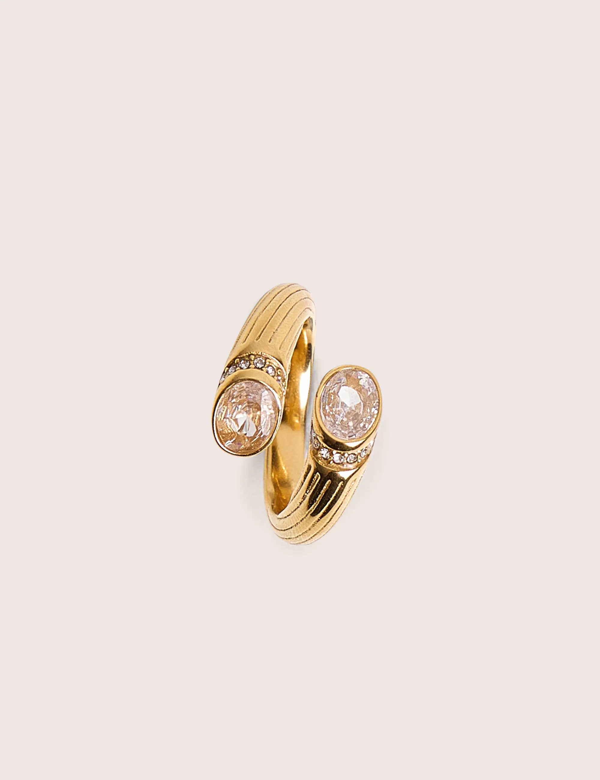 Open Wrap Around Ring With Diamante Detail in Gold sold by Public Desire product image thumbnail 2