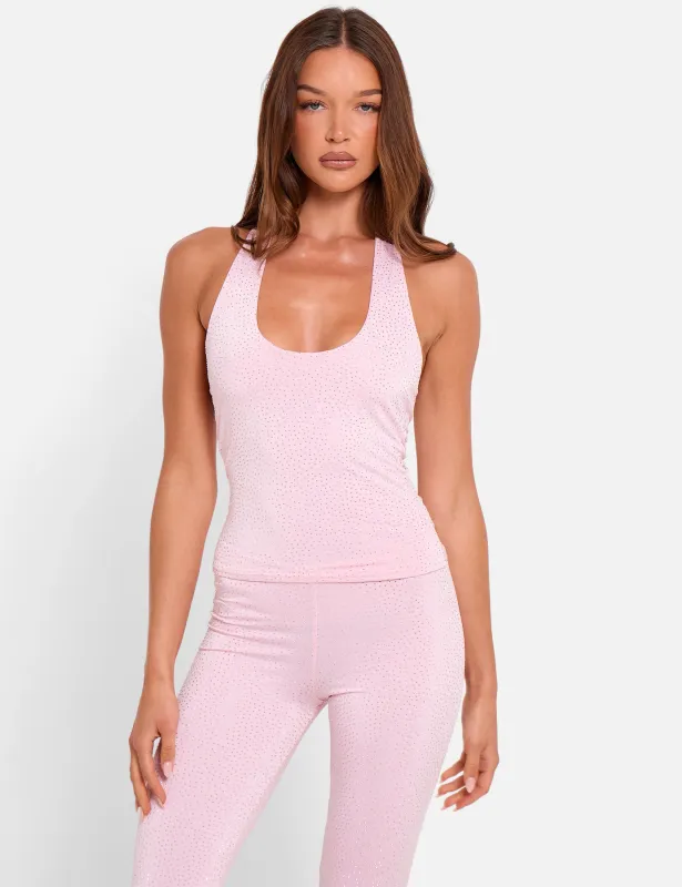 Hotfix Halterneck Luxe Slinky Top Pink made by Public Desire