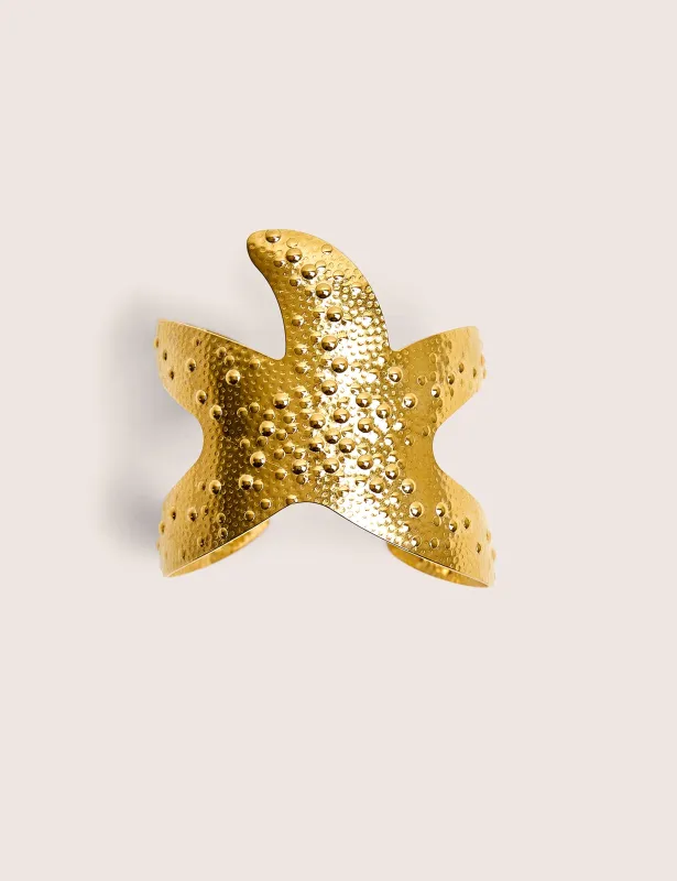 Public Desire Starfish Adjustable Cuff in Gold made by Public Desire
