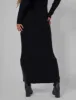 Kaiia Knitted Midi Side Split Skirt Co-ord in Black sold by Public Desire
