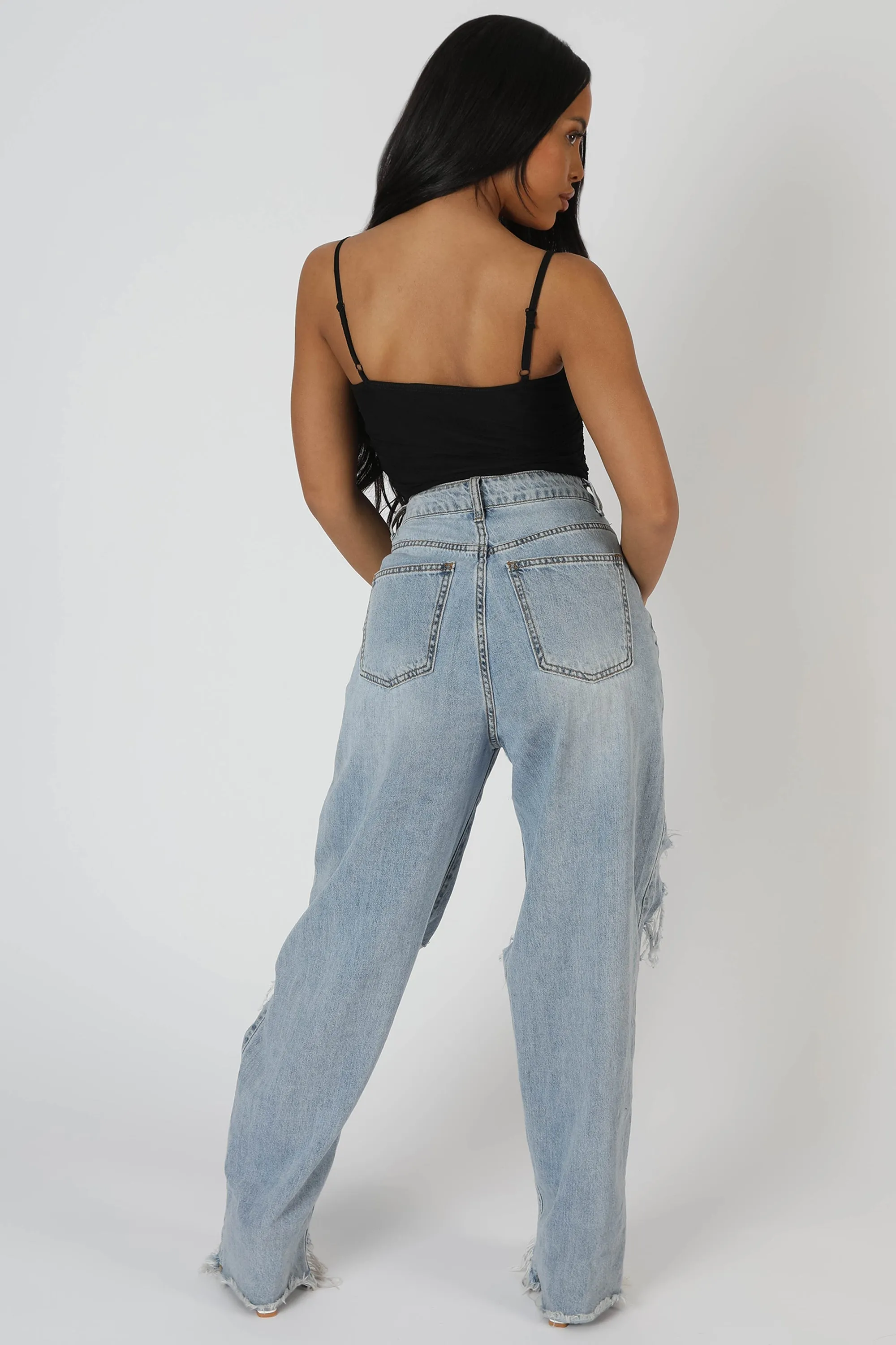 Mesh Ruched Bodysuit Black sold by Public Desire product image thumbnail 2