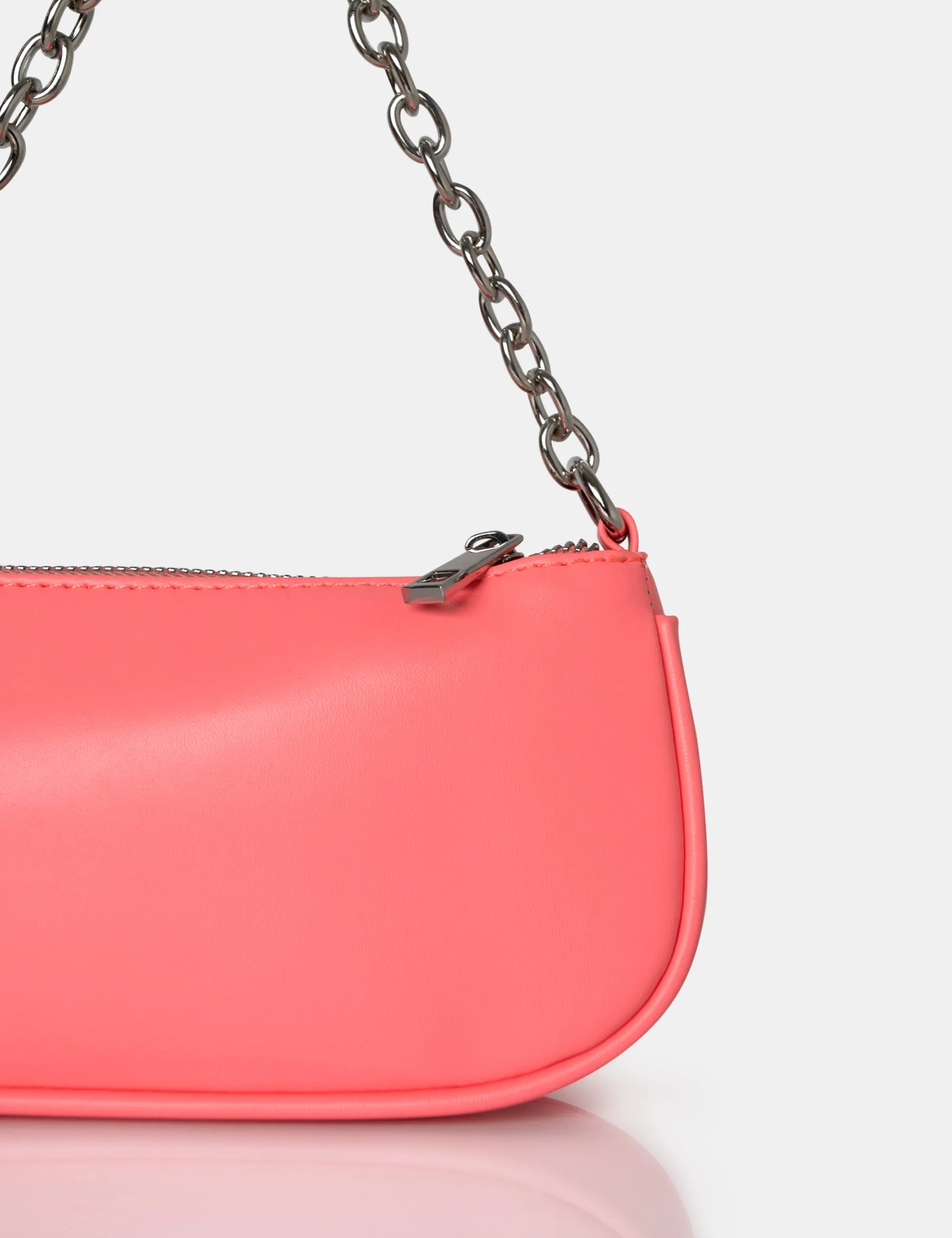 The Leia Neon Pink Pu Shoulder Chained Bag sold by Public Desire product image thumbnail 3