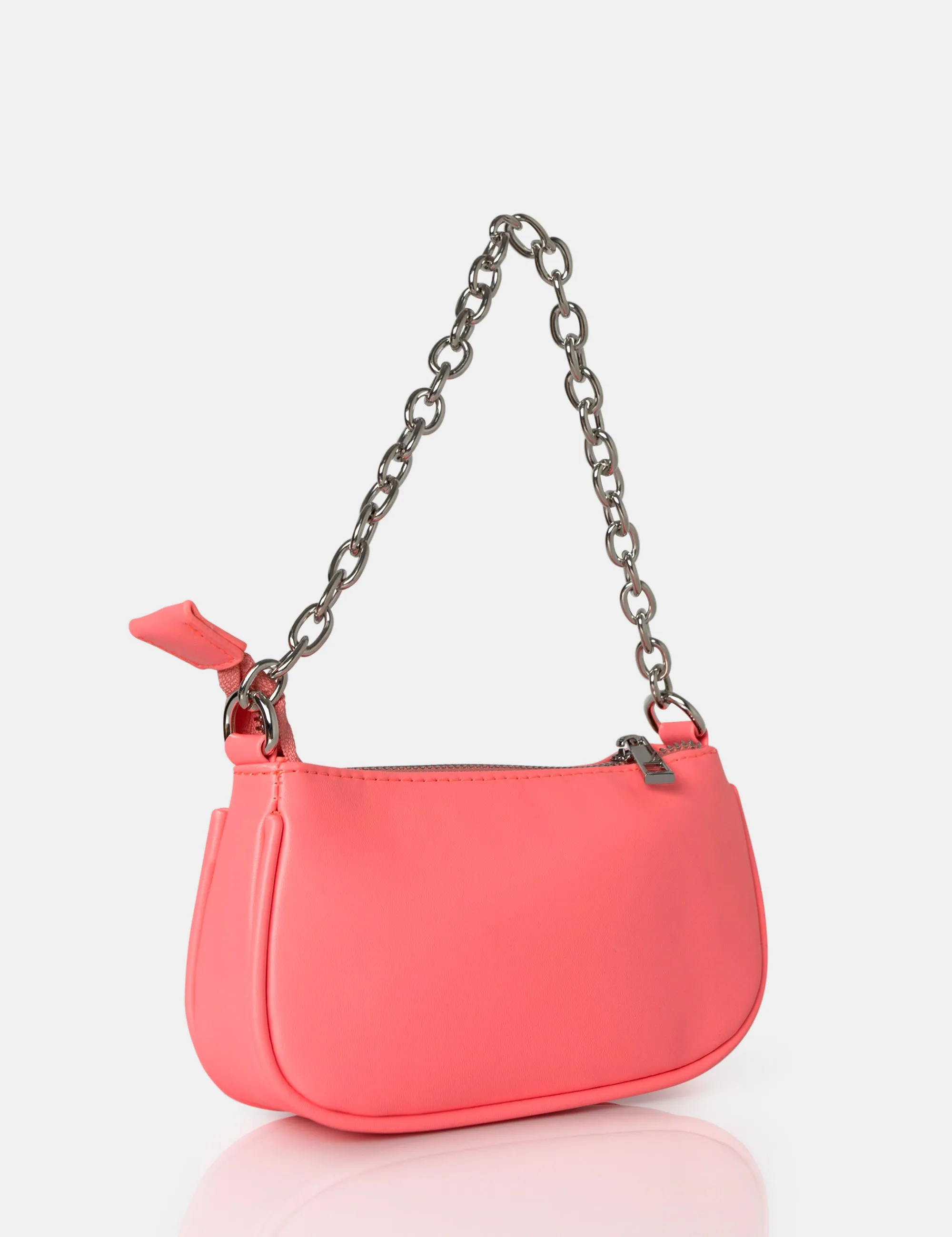 The Leia Neon Pink Pu Shoulder Chained Bag sold by Public Desire product image thumbnail 2
