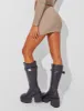 Ribbed Mini Skirt Co Ord Brown sold by Public Desire