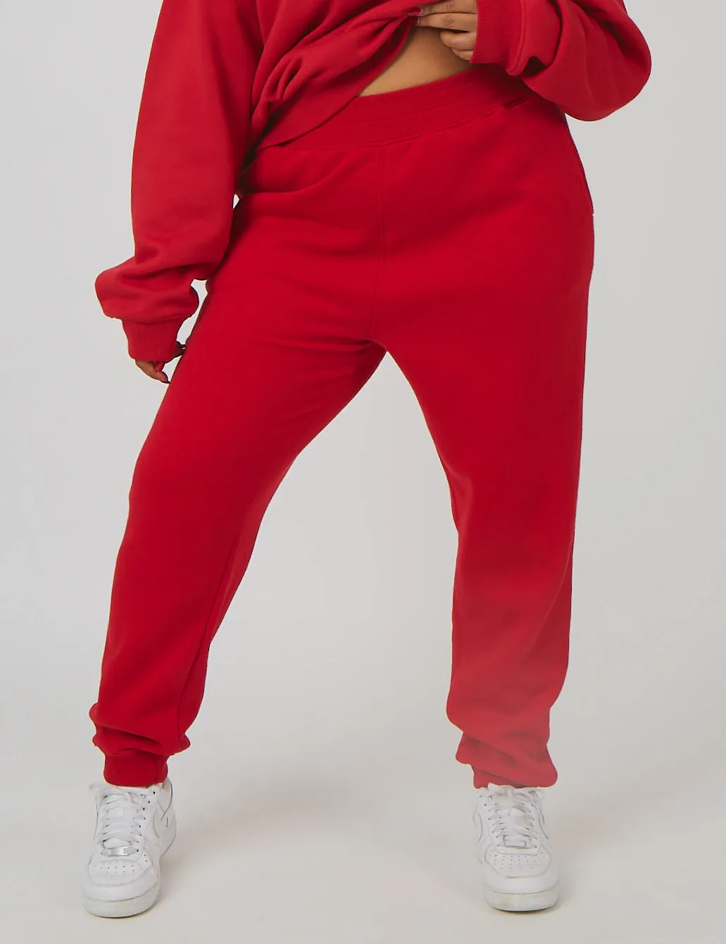 Curve Oversized Embroidered Slogan 90S Joggers Red sold by Public Desire product image thumbnail 2