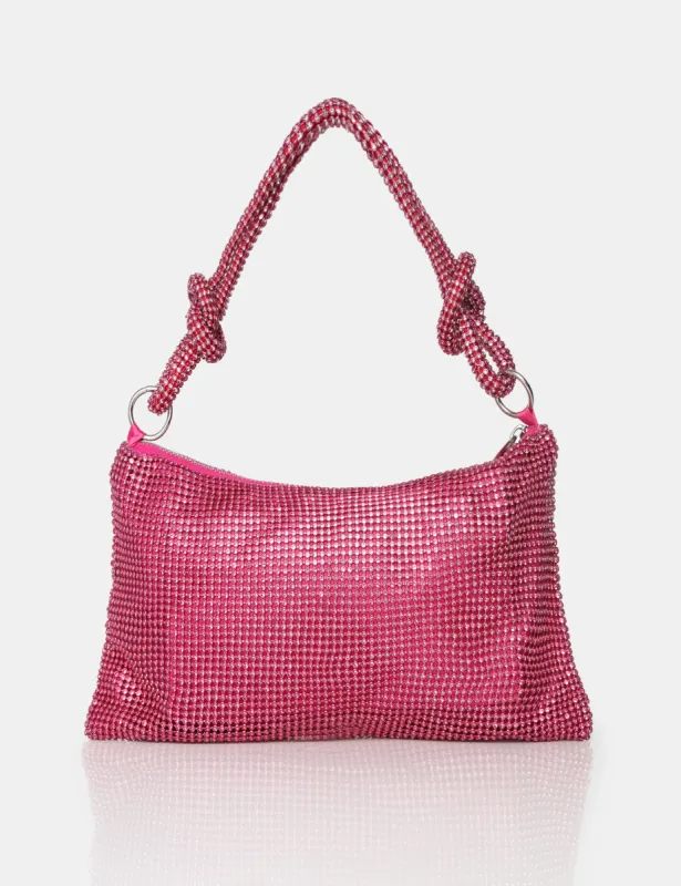 The Lillia Pink Diamante Bag sold by Public Desire