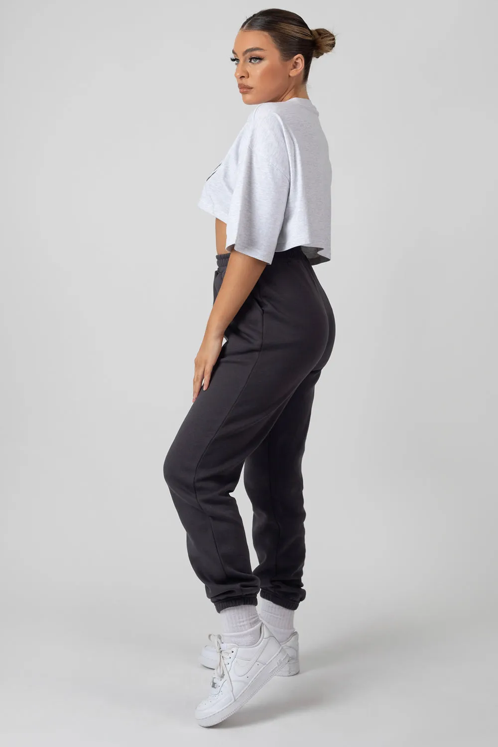 Super Cropped Printed T Shirt Grey sold by Public Desire product image thumbnail 3