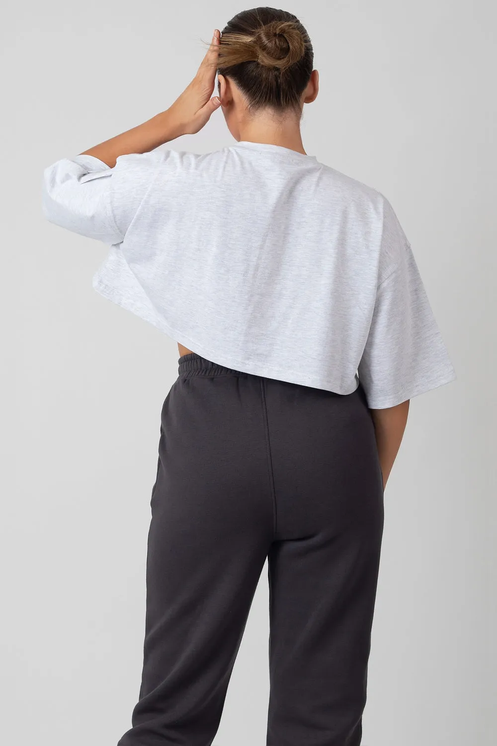 Super Cropped Printed T Shirt Grey sold by Public Desire product image thumbnail 4