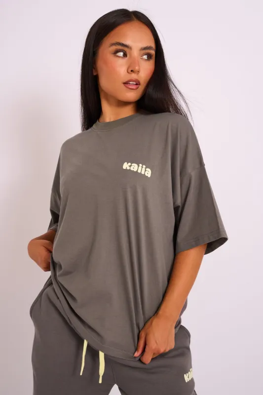 Kaiia Studio Oversized Tee Dark Grey sold by Public Desire