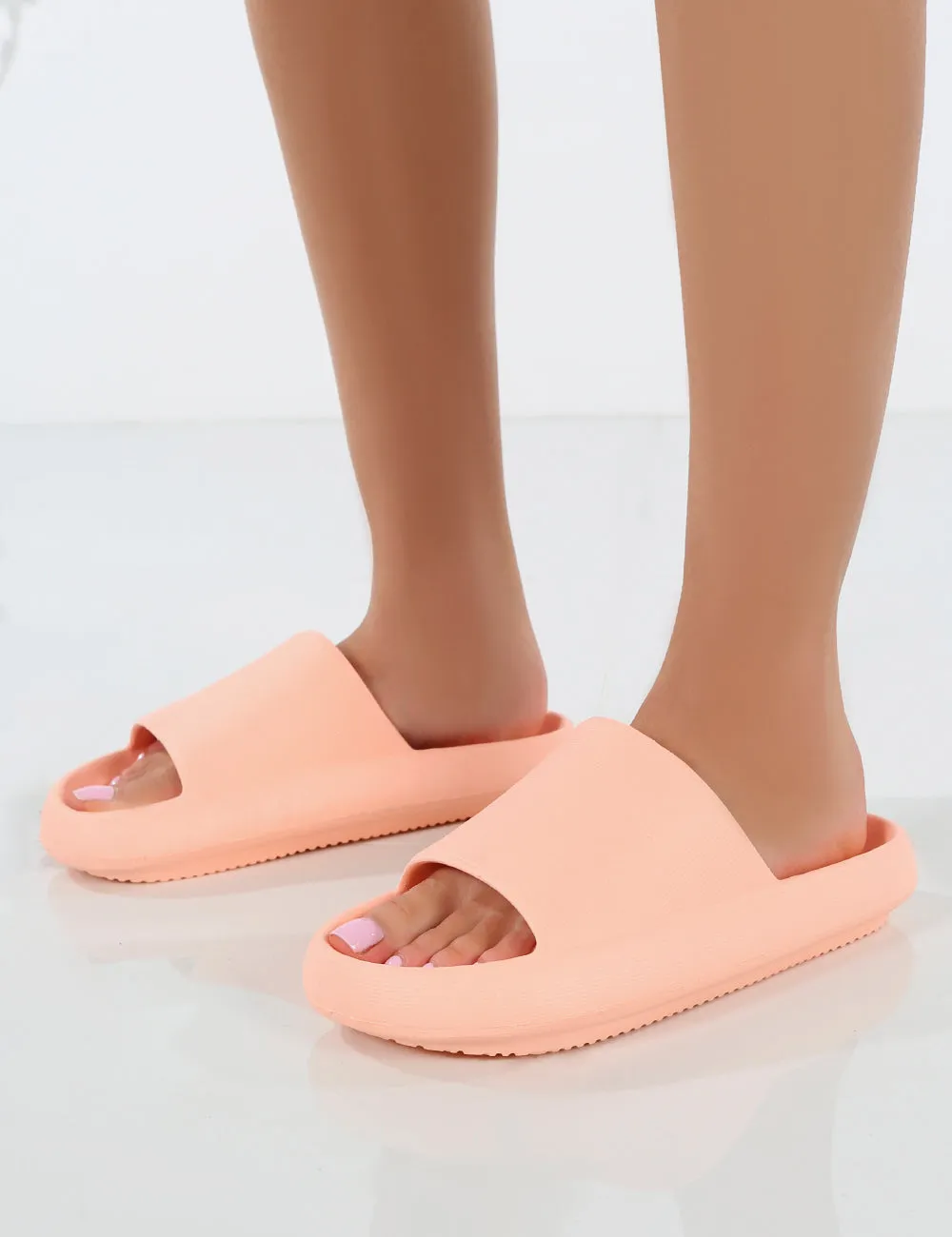 Solar Pink Rubber Flat Sliders sold by Public Desire product image thumbnail 3