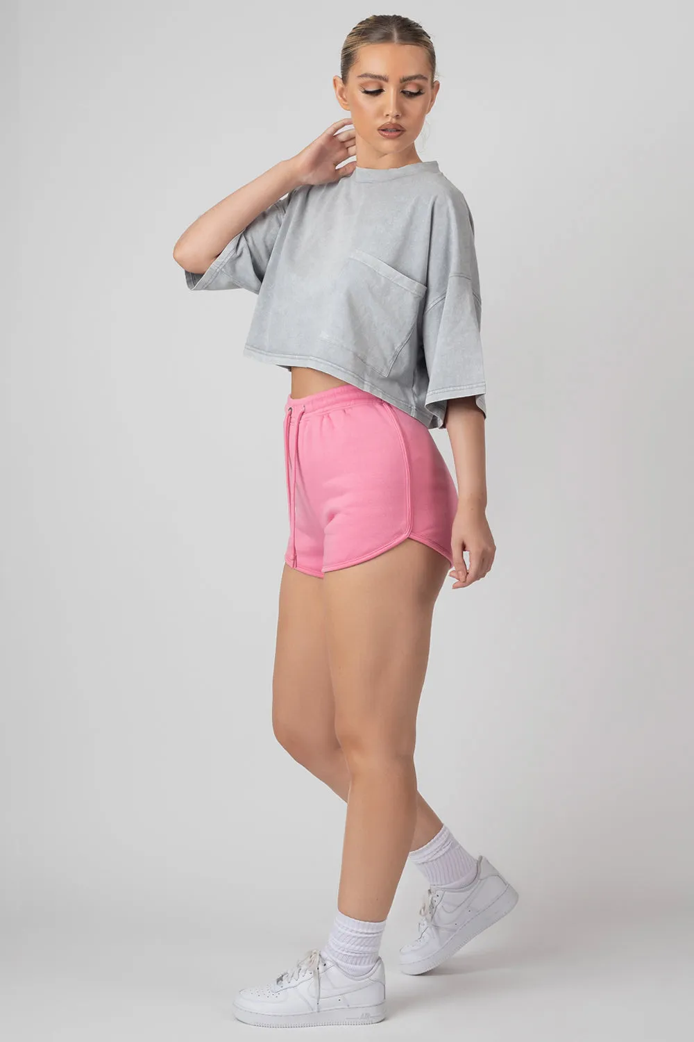Boxy Cropped Graphic T-Shirt Acid Wash sold by Public Desire product image thumbnail 3