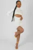 Long Sleeve Waist Cut Out Mini Dress Ivory sold by Public Desire