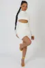 Long Sleeve Waist Cut Out Mini Dress Ivory sold by Public Desire
