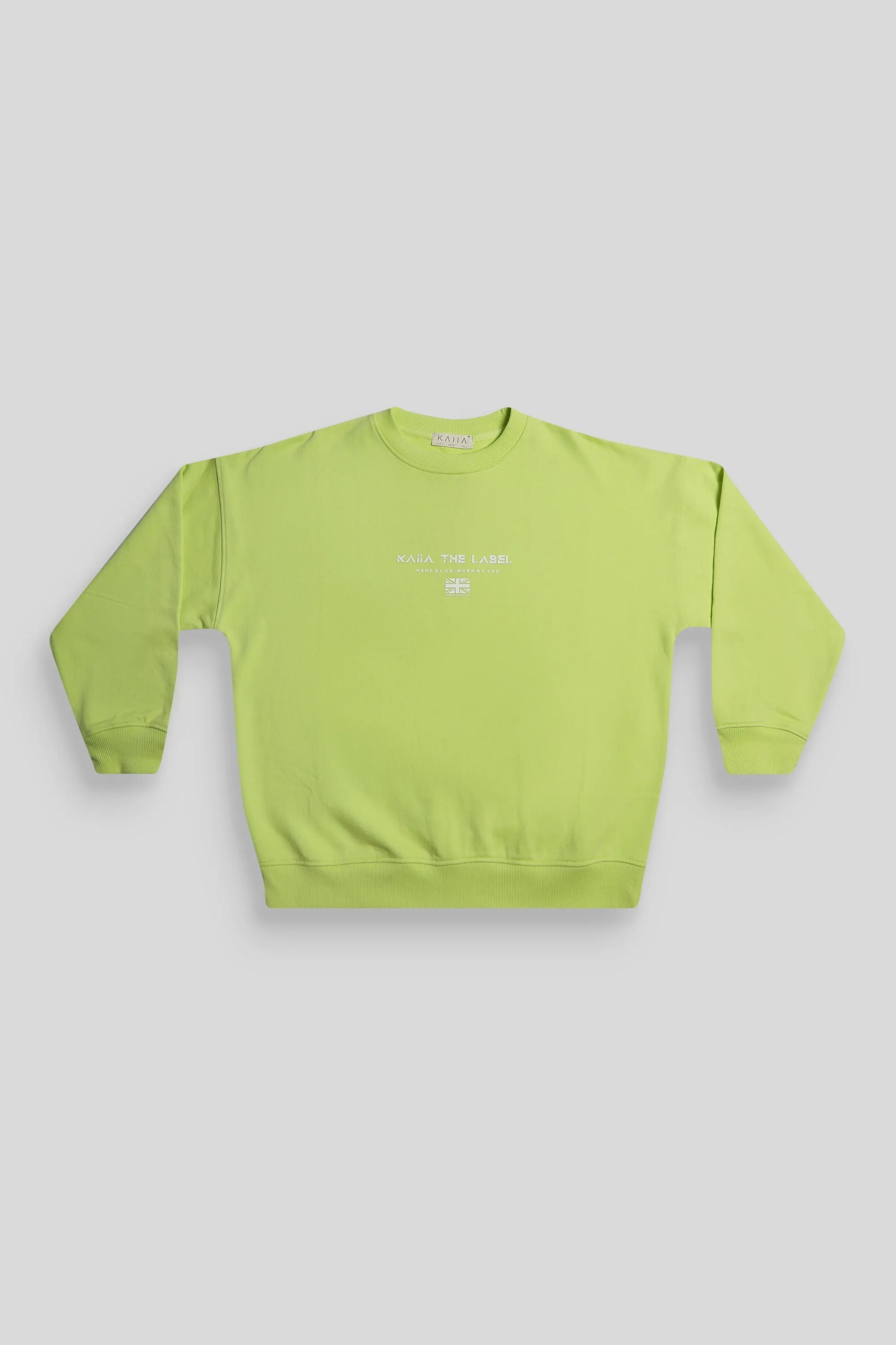 Graphic Oversized Sweatshirt Lime sold by Public Desire product image thumbnail 3