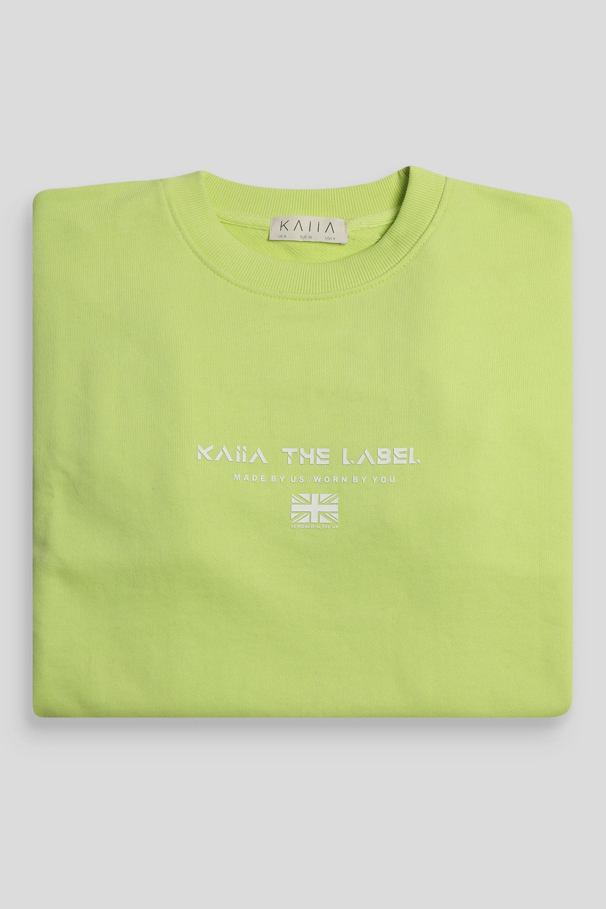 Graphic Oversized Sweatshirt Lime sold by Public Desire product image thumbnail 2