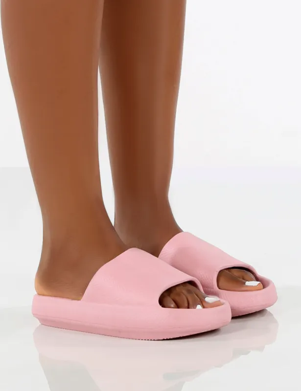 Flex Pink Rubber Flat Sliders sold by Public Desire