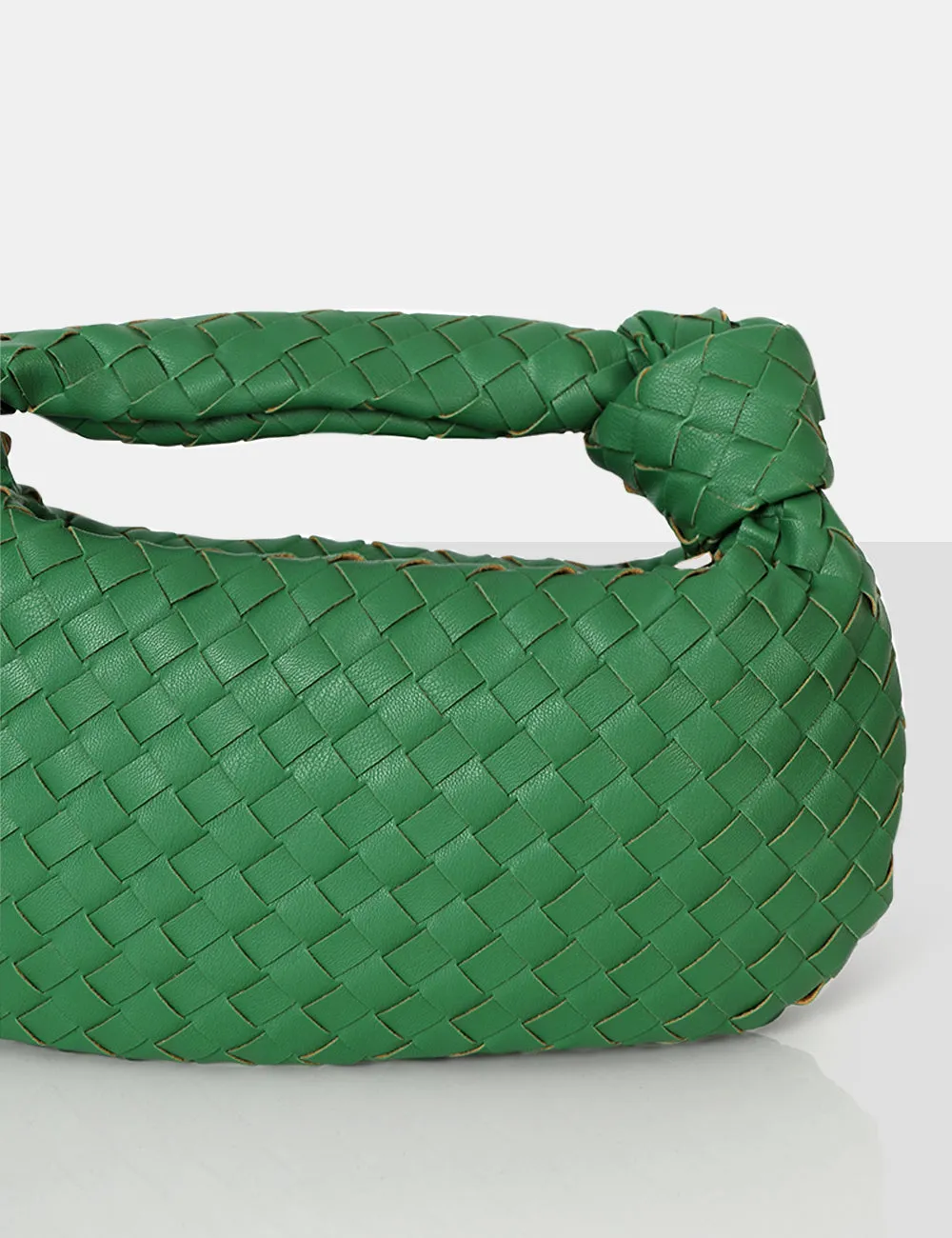 The Blame Green Woven PU Knot Detail Mini Grab Bag sold by Public Desire product image thumbnail 3