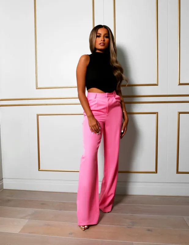 Amber x Public Desire high neck cut away back top black sold by Public Desire