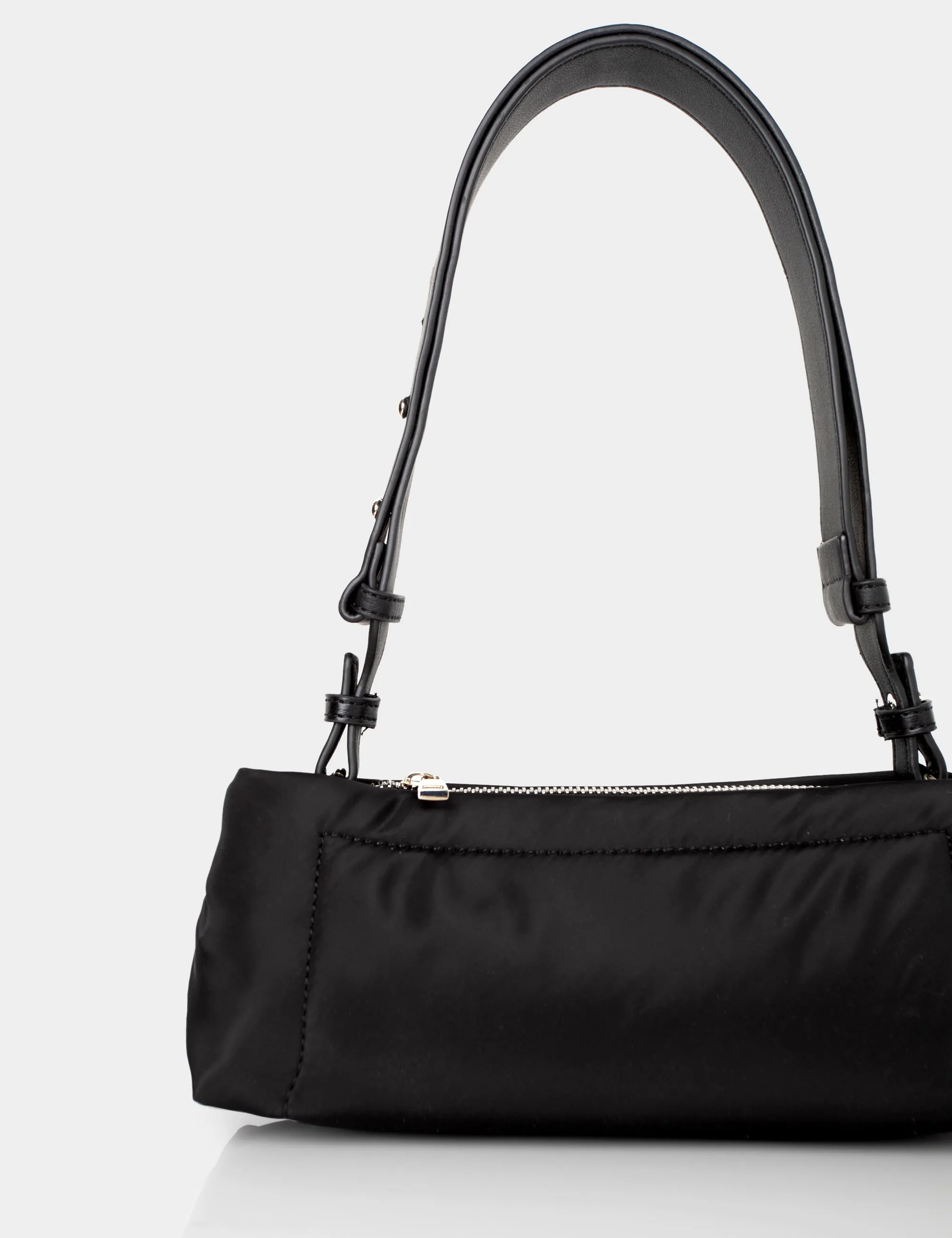 The Ludo Black Nylon Elongated Shoulder Bag sold by Public Desire product image thumbnail 3