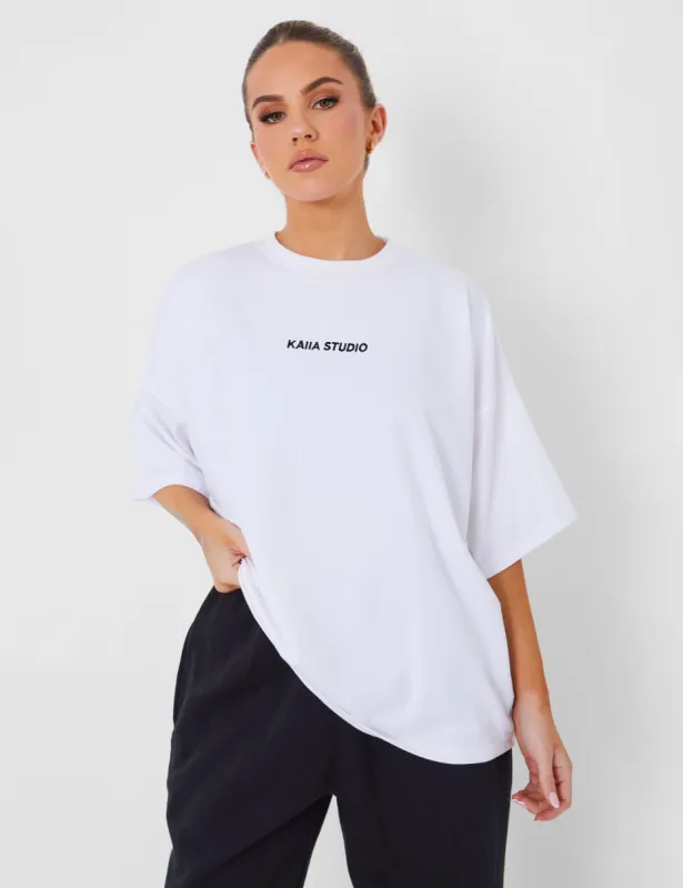 Kaiia Studio Oversized T-shirt White sold by Public Desire