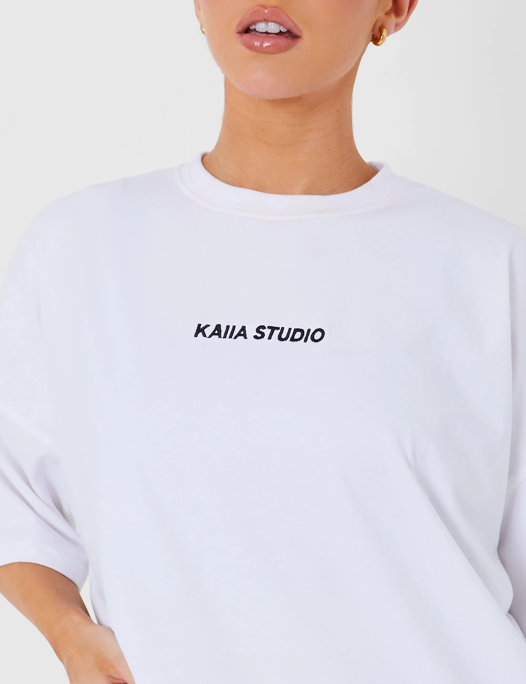 Kaiia Studio Oversized T-shirt White sold by Public Desire product image thumbnail 3