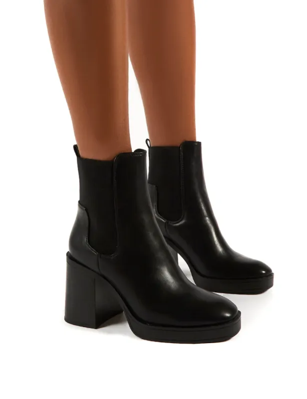 Klara Black Black Heel Ankle Boot sold by Public Desire