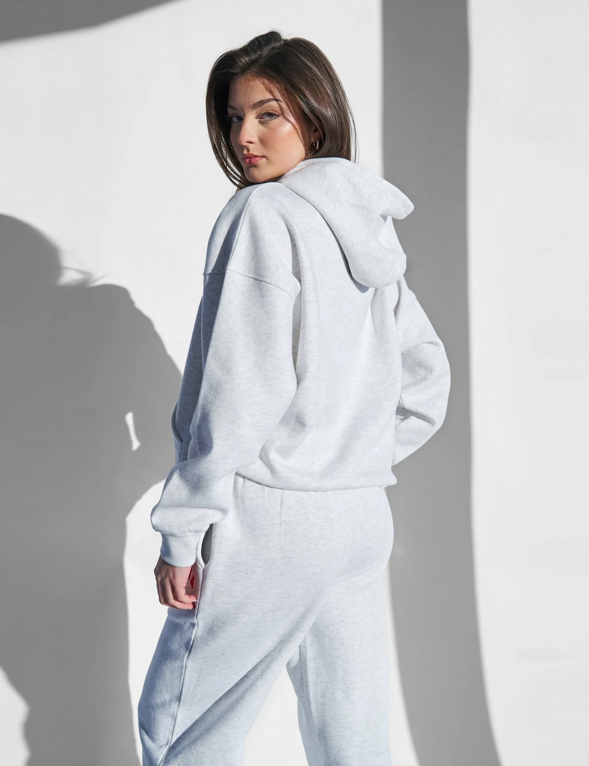 Kaiia Studio Hoodie Light Grey Marl and Red sold by Public Desire product image thumbnail 2