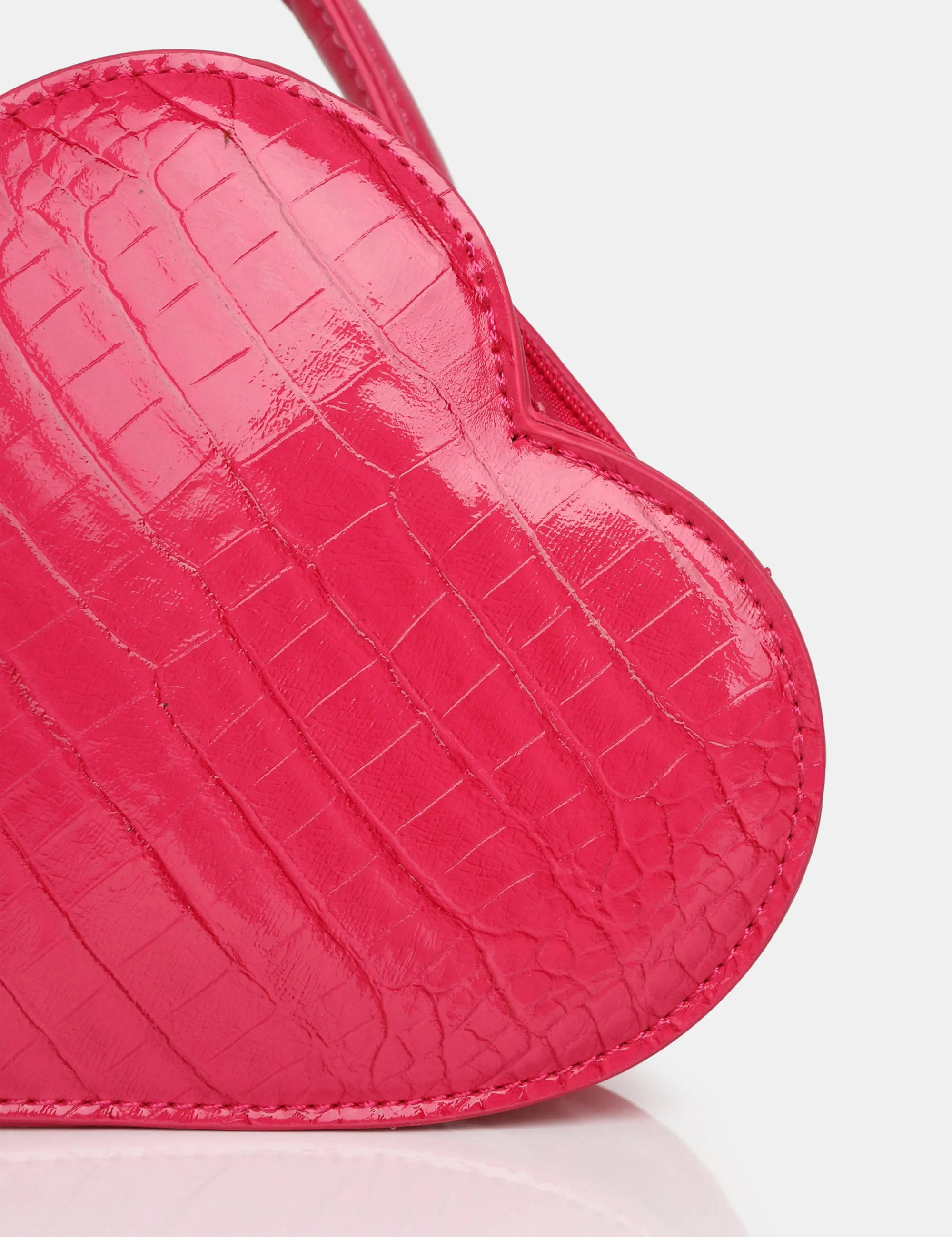 The Roux Bright Pink Croc Heart Grab Bag sold by Public Desire product image thumbnail 3