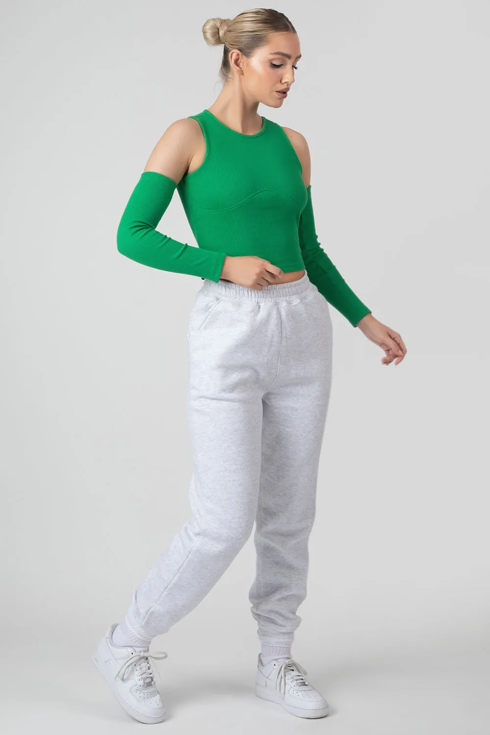 Arm Warmer Underbust Top Green sold by Public Desire