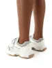 Match White Pu Grey Details Chunky Sole Trainers sold by Public Desire