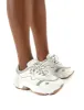 Match White Pu Grey Details Chunky Sole Trainers sold by Public Desire
