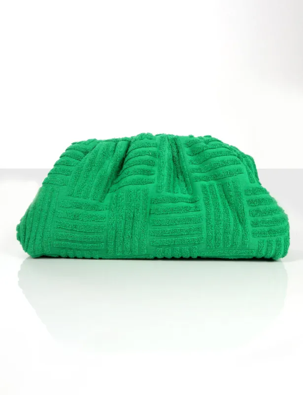 Real Mood Green Towelling Clutch Bag sold by Public Desire