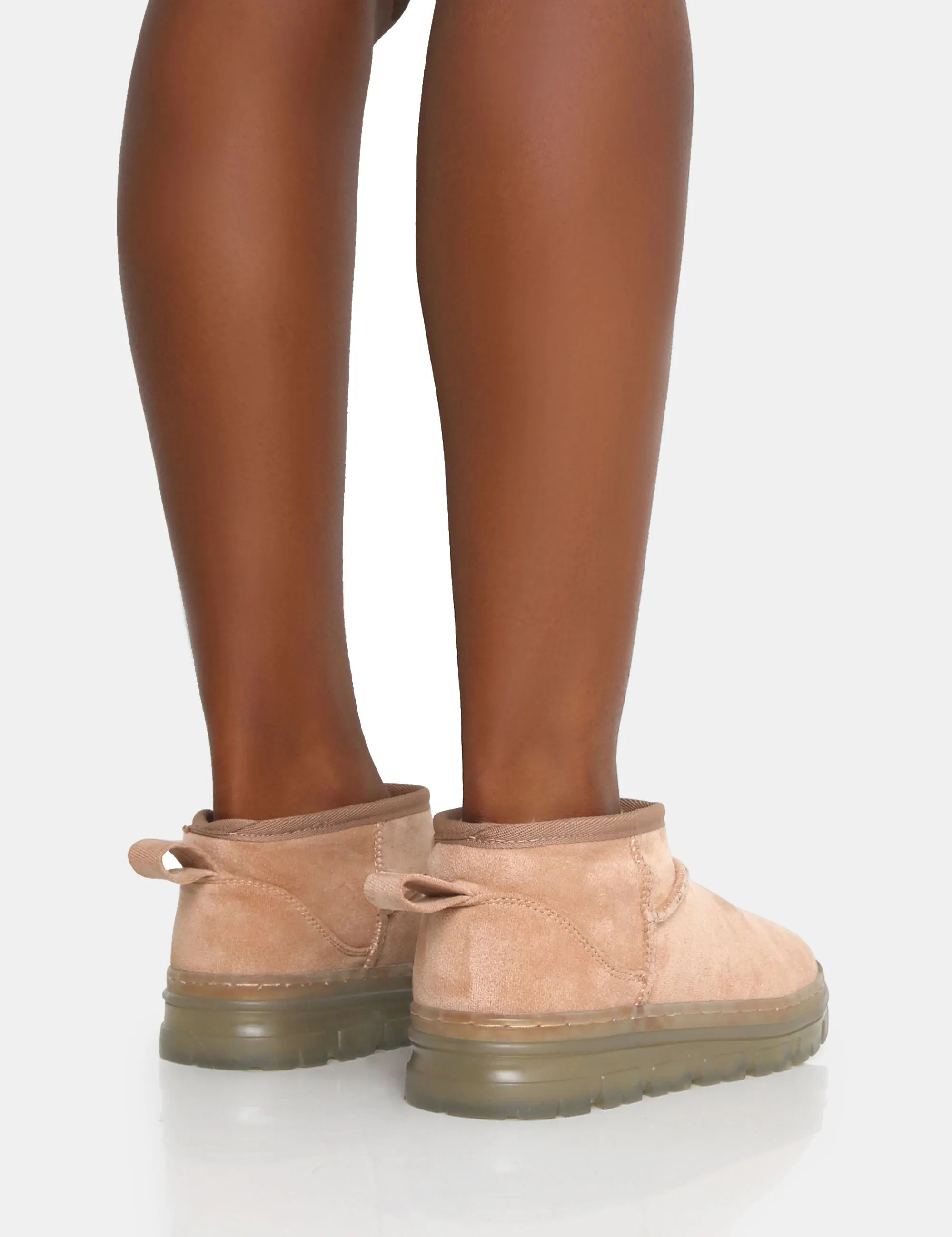 Bambi Beige Faux Suede Ultra Mini Ankle Boots sold by Public Desire product image thumbnail 2