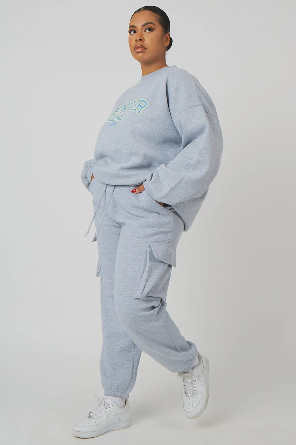 Curve Cargo Joggers Grey Marl sold by Public Desire product image thumbnail 2