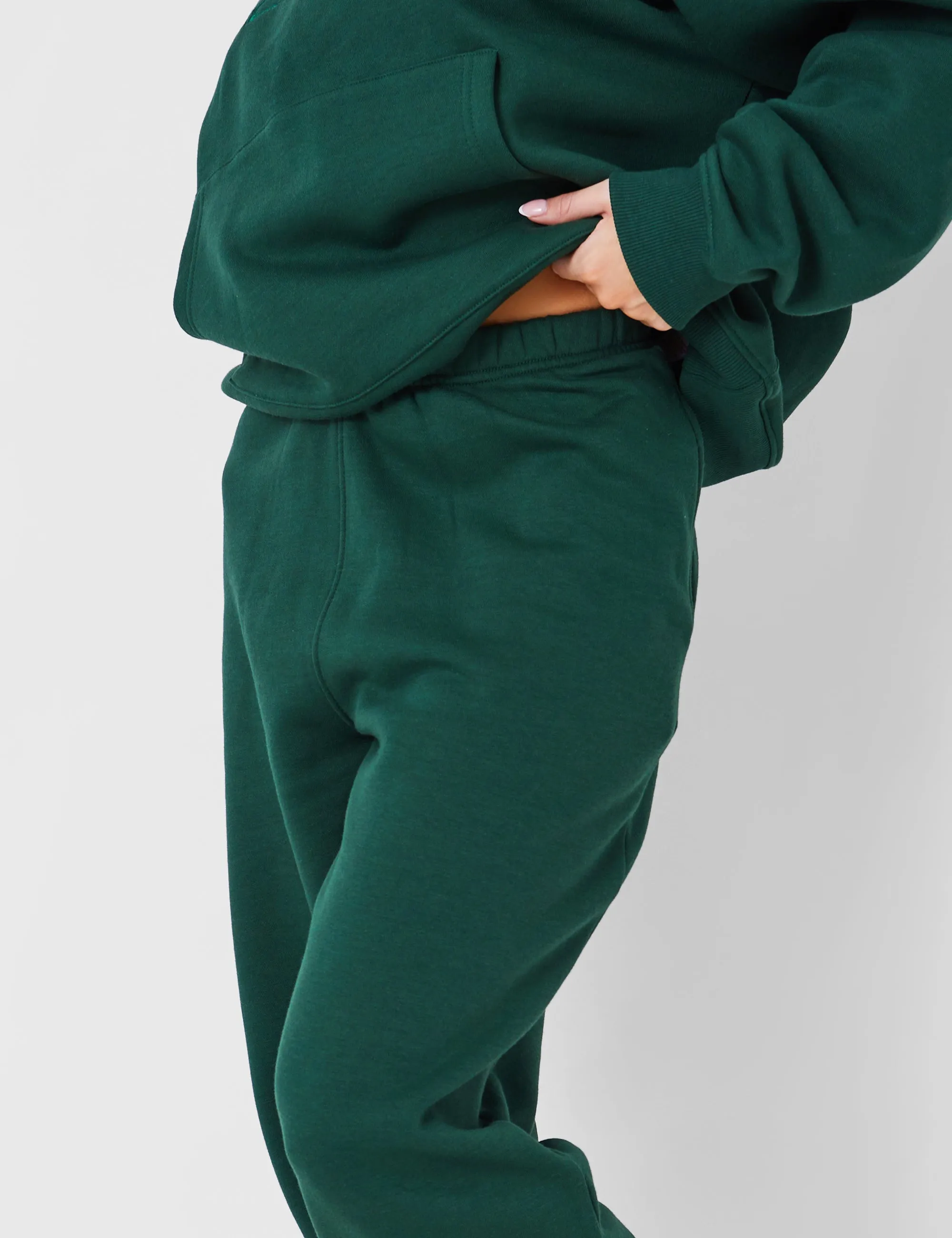 Kaiia Cuffed Sweat Pants in Dark Green sold by Public Desire product image thumbnail 2