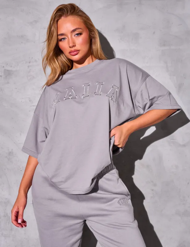 Kaiia Oversized T-Shirt Dove Grey sold by Public Desire