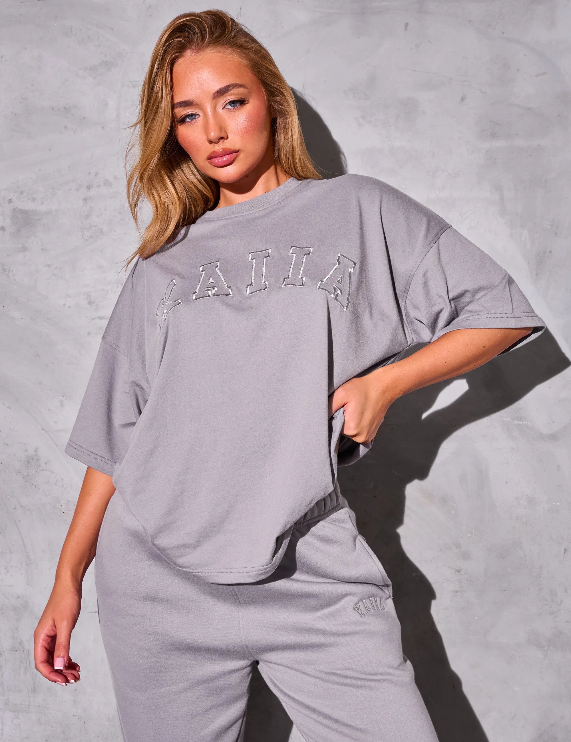 Kaiia Oversized T-Shirt Dove Grey sold by Public Desire