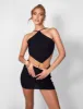 Crochet Mini Skirt Black sold by Public Desire