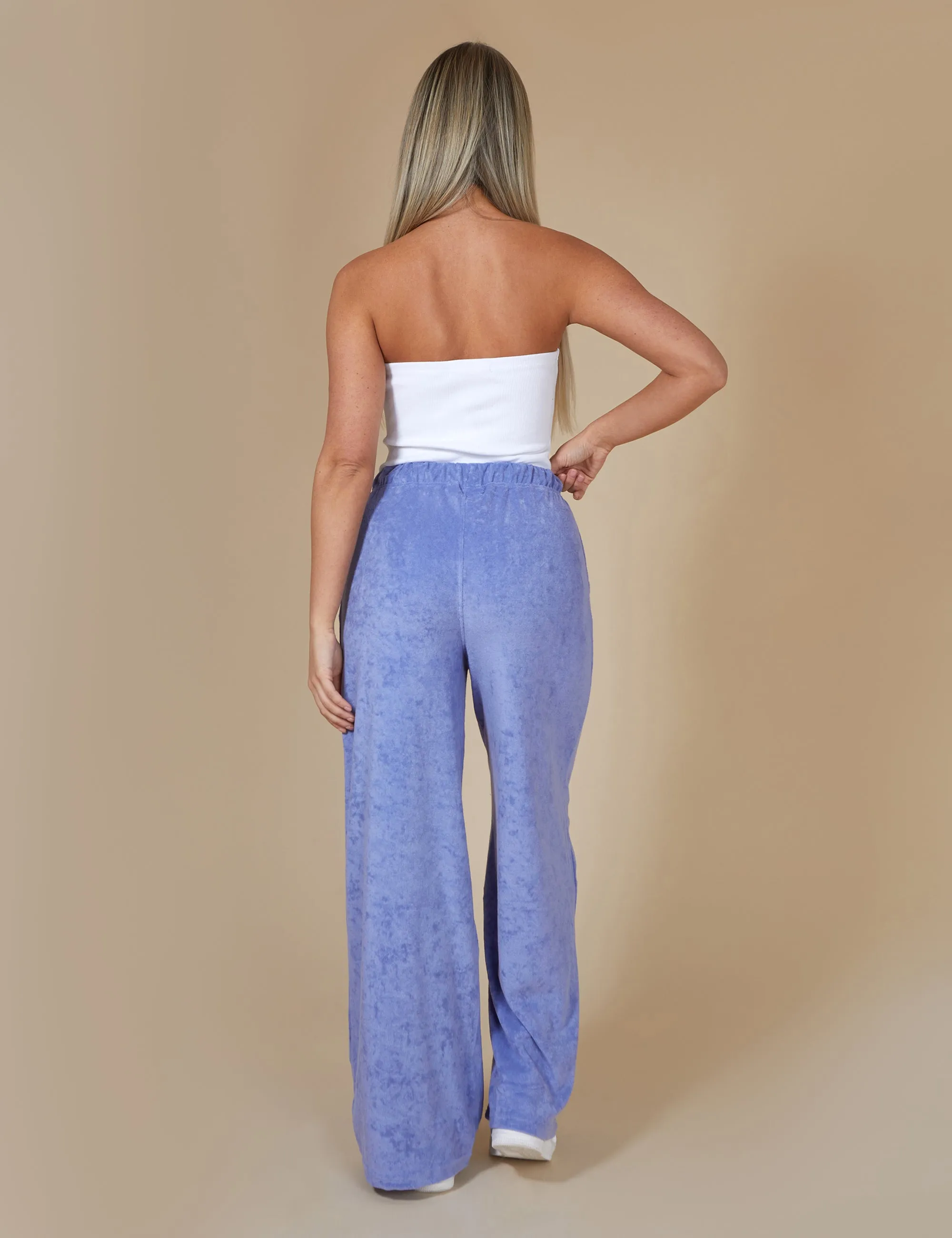 Towelling Wide Leg Joggers Purple sold by Public Desire product image thumbnail 4