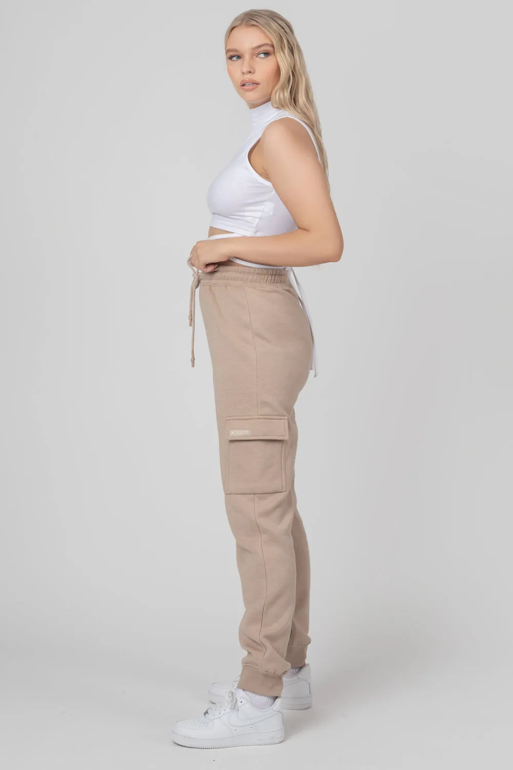 Cargo Joggers Light Taupe sold by Public Desire product image thumbnail 3