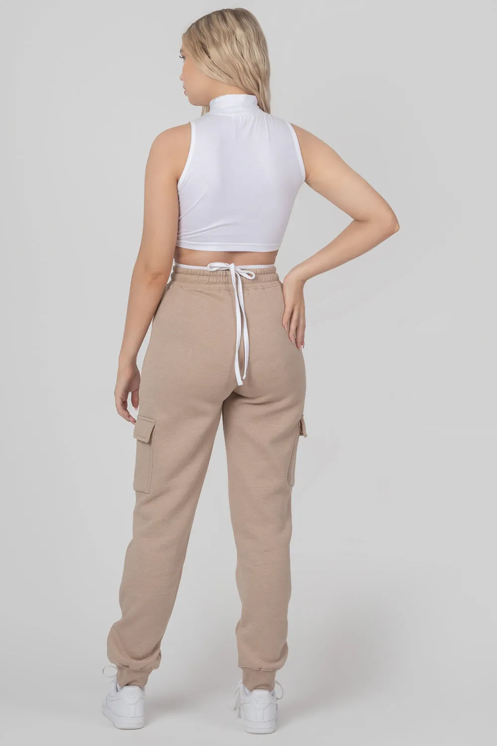 Cargo Joggers Light Taupe sold by Public Desire product image thumbnail 4