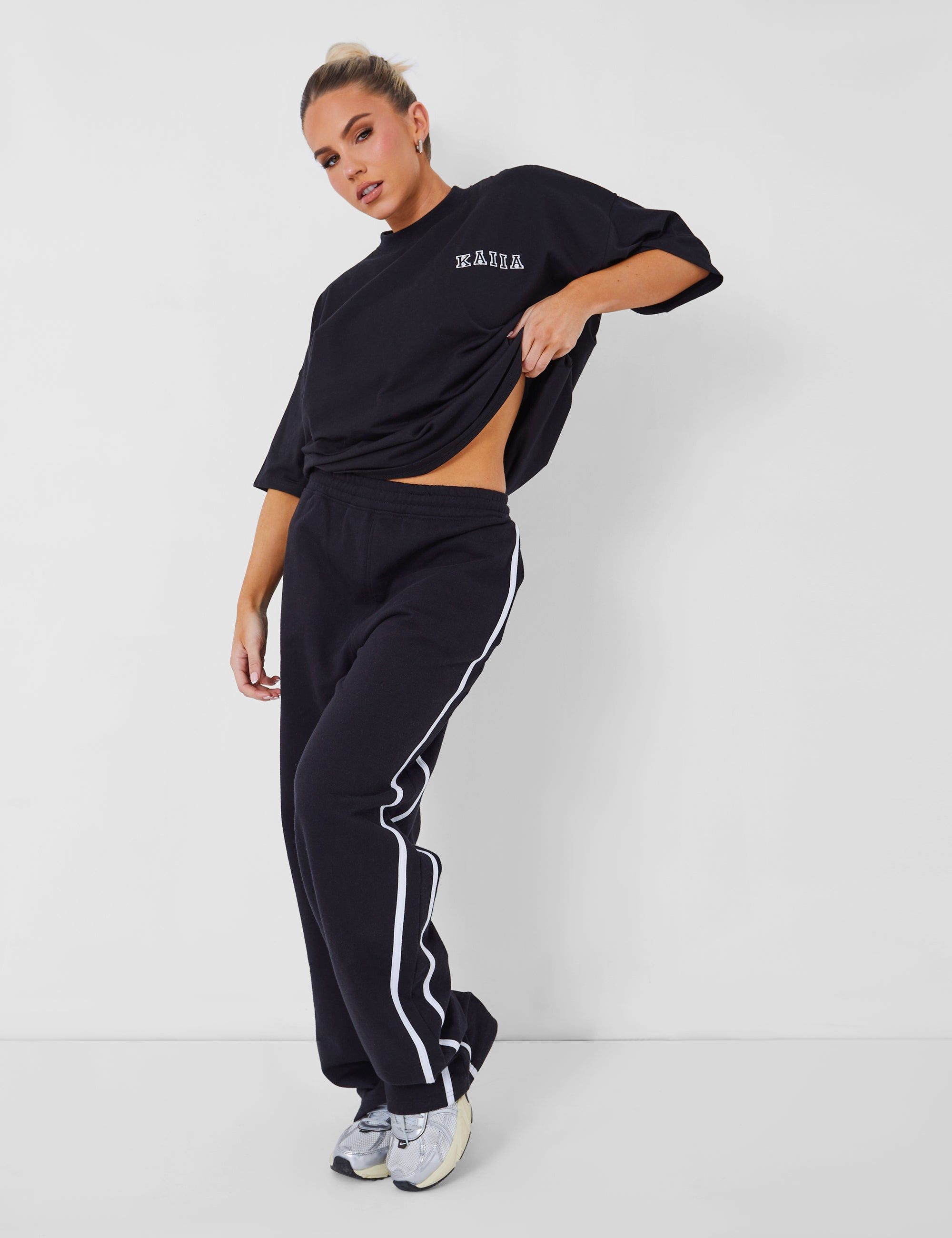 Kaiia Logo Oversized T-shirt in Black sold by Public Desire product image thumbnail 3