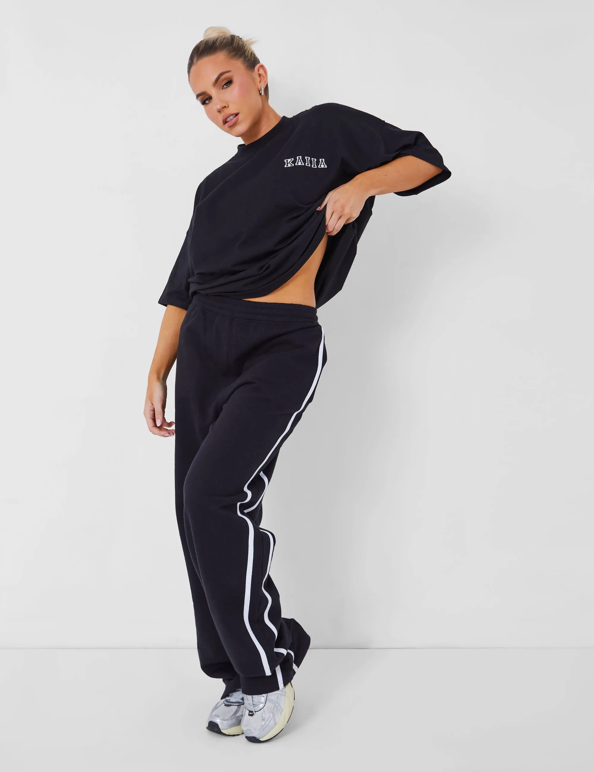 Kaiia Logo Oversized T-shirt in Black sold by Public Desire product image thumbnail 3